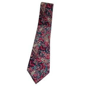 Christian Dior Floral Paisley Italian Silk Tie- Size: 59"